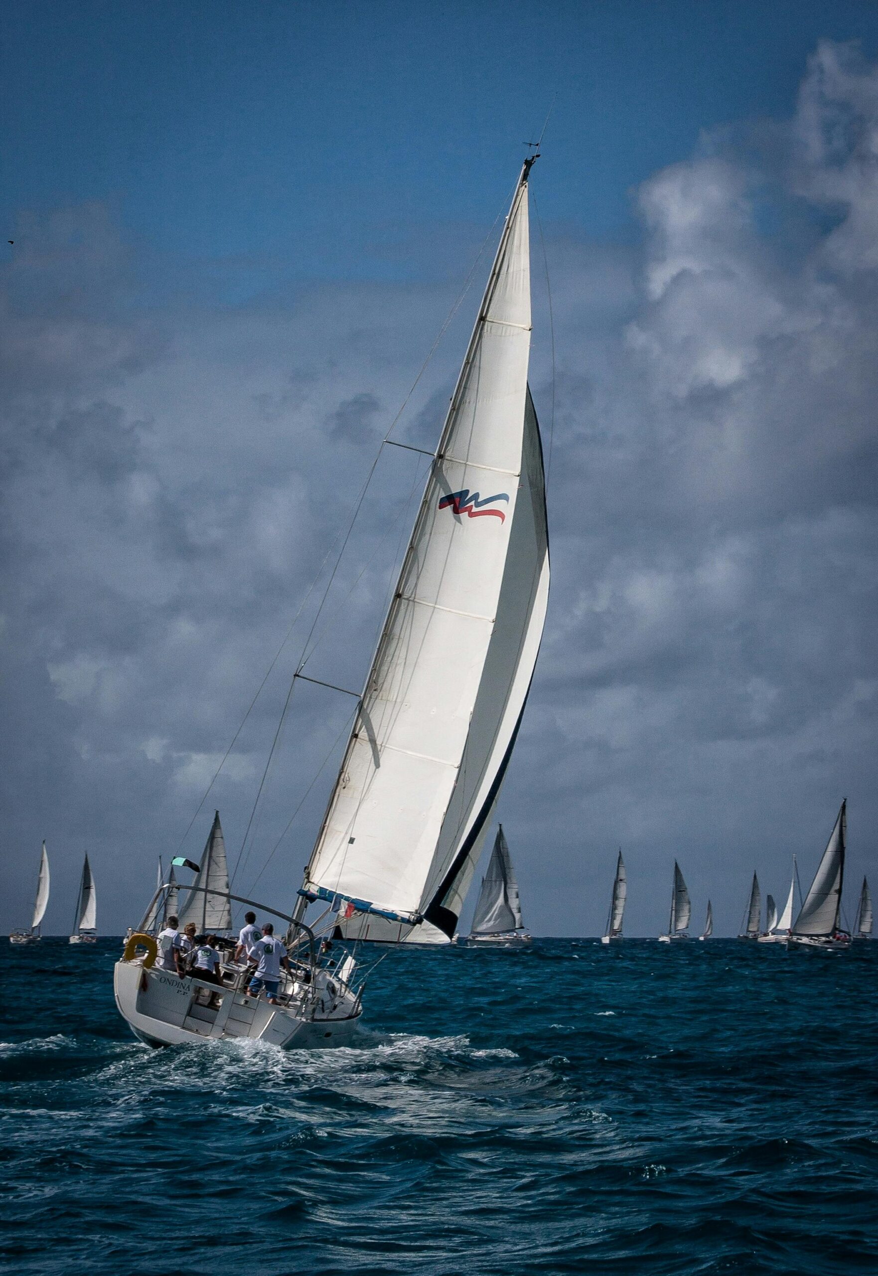 Yacht race in open sea – professional sailing competition